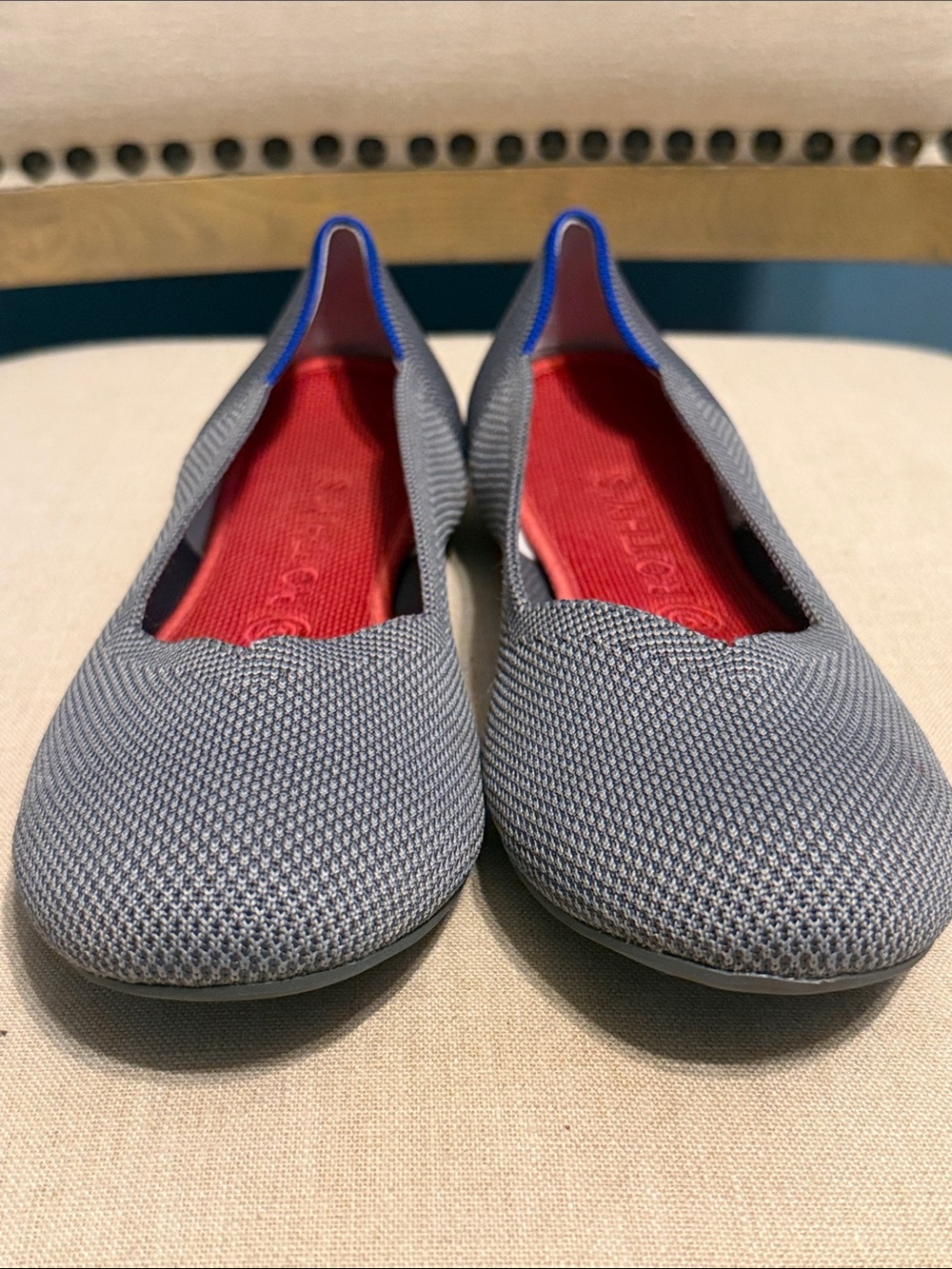 Rothy's Gray Knit Ballet Flats Size 9.5